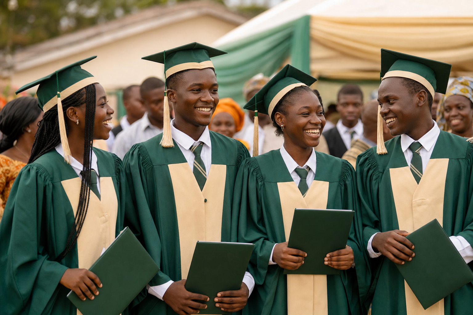 Best Praise graduates celebrating their achievement